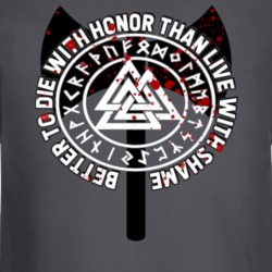 Viking Quote Symbol Die With Honor Normans Long Sleeve 37573262