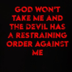 Devil Restraining Order Funny Heaven Hell God T Shirt 37598604