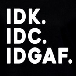 Idk Idc Idgaf Funny Ladies T Shirt 37612654
