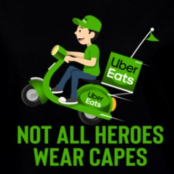 Uber Eats Not All Heroes Wear Capes Funny Ladies T Shirt 37613790