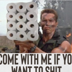 Come With Me If You Want To Shit Funny Toilet Paper Parody Arnold Schwarzenegger T Shirt 37613806