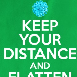 Keep Your Distance And Flatten The Curve Social Distancing Message T Shirt 37714080
