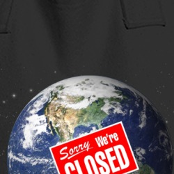 Earth Sorry We're Closed Parody Funny Totebag 37770649