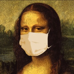 Mona Lisa Face Mask Parody Funny T Shirt 37833943