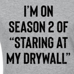 Funny I'm On Season 2 Of Staring At My Drywall Parody Ladies T Shirt 37837911