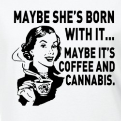 Coffee And Cannabis Funny Parody Women's Ladies T Shirt 38271535