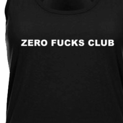 Zero F--cks Club Funny Womens Tanktop 38395563