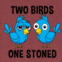 Two Birds One Stoned Funny Pun T Shirt 38397929