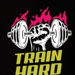 Train Hard Weightlifting Work Out Gym T Shirt 38428660