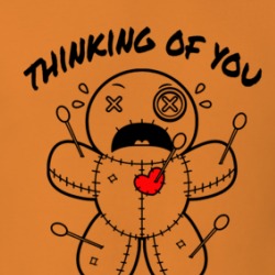 Thinking Of You Funny Voodoo Doll Pins T Shirt 38441120