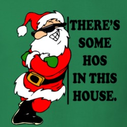 There's Some Hos In This House Funny Cool Santa Christmas T Shirt 38452521