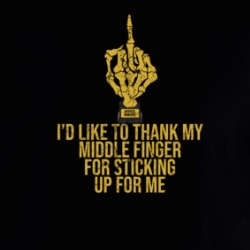Middle Finger Award Thanks For Sticking Up For Me Funny Hoodie 38501301