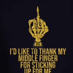 Middle Finger Award Thanks For Sticking Up For Me Funny Long Sleeve T Shirt 38501302