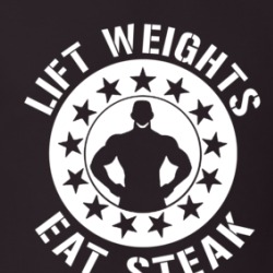 Lift Weights Eat Steak Funny Workout T Shirt 38505698
