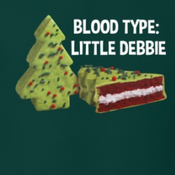 Blood Type Little Debbie Red Velvet Christmas Cake T Shirt 38509096