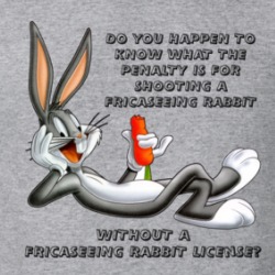Bugs Bunny Fricaseeing Rabbit License Funny Cartoon Lovers T Shirt 38509101