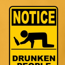 Notice Drunken People Crossing Funny Road Sign T Shirt 38589518