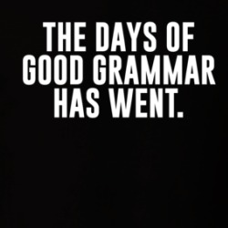 The Days Of Good Grammar Has Went Funny T Shirt 38589535