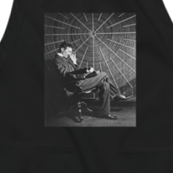 Nikola Tesla World Renowned Inventor Scientist Fan Apron 38597227