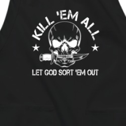 Kill 'em All Let God Sort 'em Out Skull Apron 38597282