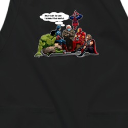 Bernie Sanders And That Is How I Saved The World Superheroes Parody Apron 38597307