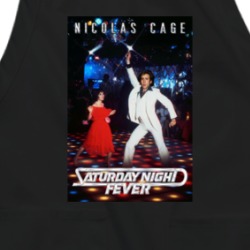 Saturday Night Fever Nicolas Cage Parody Film Funny Movie Apron 38597319