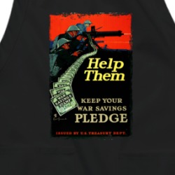 Help Them War Savings Pledge Vintage Ww1 Apron 38597365