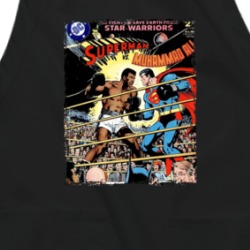 Superman Vs Muhammad Ali Match Boxing Legend Comic Fan Apron 38597375