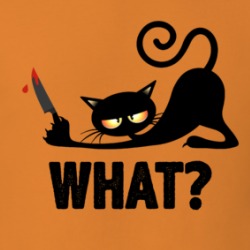 What Guilt Cat With Bloody Knife Funny T Shirt 38623301