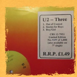 U2 Three Limited Edition Album Fan T Shirt 38623312