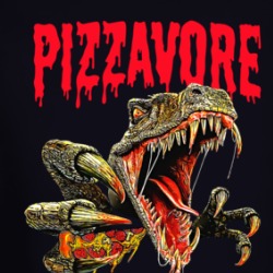 Pizzavore Pizza Eating Dinosaur Funny Long Sleeve T Shirt 38663796