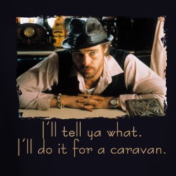 Mickey Snatch I'll Do It For A Caravan British Movie Brad Pitt Movie Fan Quote Long Sleeve T Shirt 38663816