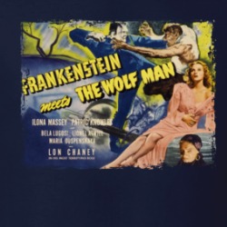 Frankenstein Meets The Wolf Man 40s Classic Horror Movie T Shirt 38710088