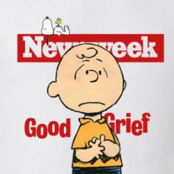 Charlie Brown Good Grief Newsweek Magazine Cover Fan T Shirt 38712407