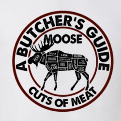 Moose A Butcher's Guide Cuts Of Meat T Shirt 38729619