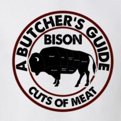 Bison A Butcher's Guide Cuts Of Meat T Shirt 38729622