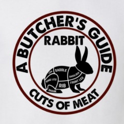 Rabbit A Butcher's Guide Cuts Of Meat T Shirt 38729626