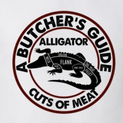 Alligator A Butcher's Guide Cuts Of Meat T Shirt 38729627
