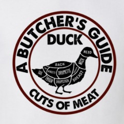 Duck A Butcher's Guide Cuts Of Meat T Shirt 38729629