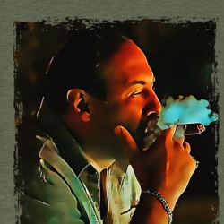 Tony Soprano Smoking Mob Boss Tv Fan T Shirt 38747861