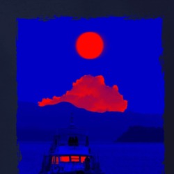 Red Sun And Cloud Boating T Shirt 38833781