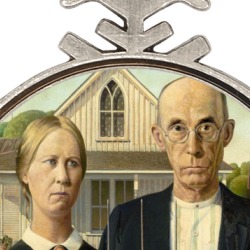 American Gothic Original Meme Holiday Ornament 38920019