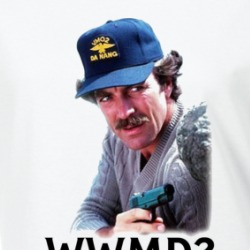 Wwmd What Would Magnum Do Tom Selleck Ladies T Shirt 38932950