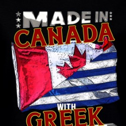 Made In Canada With Greek Parts Ladies T Shirt 38936498