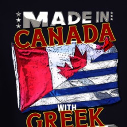 Made In Canada With Greek Parts Long Sleeve T Shirt 38936501