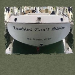 Zombies Can't Swim Boat T Shirt 39116024
