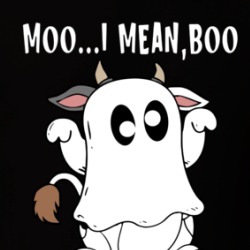 Moo I Mean Boo Ghost Cow Halloween T Shirt 39122793