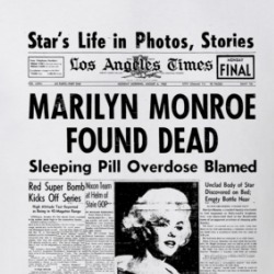 Marilyn Monroe Found Dead Newspaper Headline T Shirt 39131594