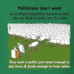 Politicians Don't Want An Intelligent Population T Shirt 39166953