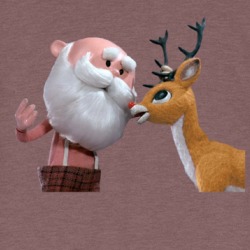 Rudolph The Red-nosed Reindeer Santa And Rudolph T Shirt 39185346
